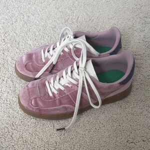 Zara Girls Pink Sneakers with White Laces